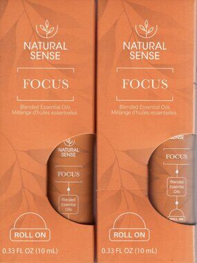 Natural Sense - Focus Blended Essential Oils Roll on (Set of 2)